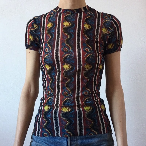 90s Jean Paul Gaultier Snakes Sheer Mesh Club.... - Picture 4 of 14